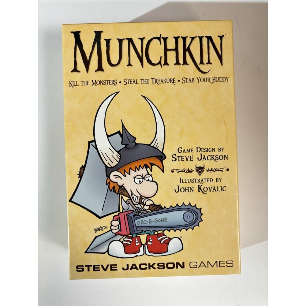 MUNCHKIN Base Game Complete + EasterEggs Promo wDice + 11 Extra Door Cards EUC